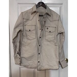 Western Welder Outfitting Men's Classic Canvas Shirt Natural Medium